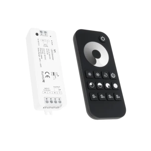 GloboStar® GloboStar® 73118 RT1+V1 SKYDANCE ΣΕΤ Dimmer & Ασύρματο Χειριστήριο Αφής 1 Group RF 2.4Ghz 8A Max DC 5-36V (288W) - DC 3V IP20 - 5 Χρόνια Εγγύηση