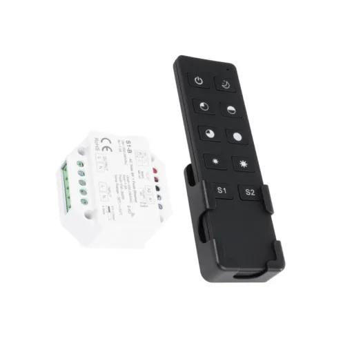 GloboStar® GloboStar® 73125 S1-B+R1 SKYDANCE ΣΕΤ Dimmer & Ασύρματο Χειριστήριο Αφής 1 Group RF 2.4Ghz 1.5A Max AC100-240V (360W) - DC 3V IP20 - 5 Χρόνια Εγγύηση