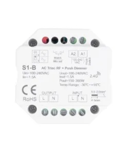 GloboStar® 73125 S1-B+R1 SKYDANCE ΣΕΤ Dimmer & Ασύρματο Χειριστήριο Αφής 1 Group RF 2.4Ghz 1.5A Max AC100-240V (360W) - DC 3V IP20 - 5 Χρόνια Εγγύηση 12 73125 4