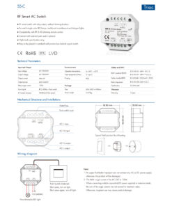 GloboStar® 73126 SS-C SKYDANCE AC RF 2.4Ghz & Push Switch 1 Κανάλι AC 100-240V 1 x 6A 1440W - Max 6A 1440W - IP20 Μ5.2 x Π5.2 x Υ2.6cm - 5 Χρόνια Εγγύηση 13 73126 7