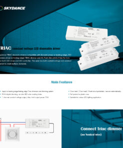 GloboStar® 73129 TE-75-12 SKYDANCE AC Triac Dimmer Push Dimming 1 Κανάλι AC 200-240V 1 x 6.25A 75W - Max 6.25A 75W - IP20 Μ18 x Π5.7 x Υ3cm - 5 Χρόνια Εγγύηση 19 73129 9