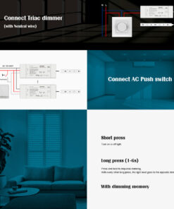 GLOBOSTAR® SKYDANCE-TE-75-24 73130 DC Triac & Push Dimmer CV Τροφοδοτικό/Μετασχηματιστής SELV με 1 x 3.125A 75W Κανάλι AC 220-240V σε DC 24V 3.125A 75W Max IP20 - Triac & Push Dimming - Μ18 x Π5.7 x Υ3cm - 5 Χρόνια Εγγύηση 20 73130 10