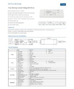 GLOBOSTAR® SKYDANCE-TE-75-24 73130 DC Triac & Push Dimmer CV Τροφοδοτικό/Μετασχηματιστής SELV με 1 x 3.125A 75W Κανάλι AC 220-240V σε DC 24V 3.125A 75W Max IP20 - Triac & Push Dimming - Μ18 x Π5.7 x Υ3cm - 5 Χρόνια Εγγύηση 18 73130 8