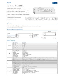 GLOBOSTAR® SKYDANCE-TE-25A 73134 DC Triac & Push Dimmer CC Τροφοδοτικό/Μετασχηματιστής SELV με 1 x 250-900mA 25W Κανάλι AC 220-240V σε DC 10-52V 900mA 25W Max IP20 - Triac & Push Dimming - Μ17.5 x Π4.4 x Υ3cm - 5 Χρόνια Εγγύηση 17 73134 9