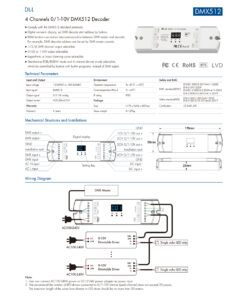 GloboStar® 73140 DL-L SKYDANCE AC DMX512 to 0/1-10V Converter / Decoder 4 Καναλιών - 2 Inputs DC 12-24V ή AC 100-240V - IP20 Μ17 x Π5 x Υ2.5cm - 5 Χρόνια Εγγύηση 17 73140 9