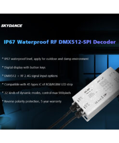 GloboStar® 73143 DS-WP SKYDANCE DC RF 2.4Ghz DMX512 to SPI Decoder DC 5-24V - Αδιάβροχο IP65 Μ17 x Π8 x Υ4cm - 5 Χρόνια Εγγύηση 19 73143 7