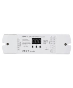 Alternative view of GloboStar® 73145 D4C-L SKYDANCE DC DMX512 Constant Current & RDM Decoder 4 Καναλιών DC 12-48V 4 x 0.5A 22.5W - Max 2A 90W - IP20  Μ17 x Π5 x Υ2.5cm - 5 Χρόνια Εγγύηση