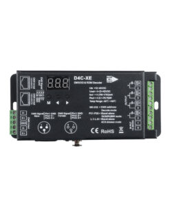 Alternative view of GLOBOSTAR® SKYDANCE-D4C-XE 73147 DC CC DMX Master Dimmer / Controller / Decoder Υψηλής Ταχύτητας με 4 x 700-1750mA 2.1-78.75W Κανάλια DC 12-48V σε DC 3-45V 7000mA 315W Max IP20 - DMX512 & RDM - Μ16.5 x Π7 x Υ3.7cm - 5 Χρόνια Εγγύηση