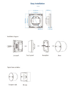 GloboStar® 73160 T12 SKYDANCE Ασύρματο DMX512 Επιτοίχιο Χειριστήριο RF 2.4Ghz 4 Group για όλα τα SKYDANCE DMX512 Controller AC 100-240V Max 0.1A - IP20 Μ8.5 x Π8.5 x Υ3.5cm - 5 Χρόνια Εγγύηση 28 73160 14
