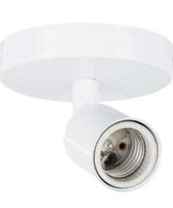 GloboStar® GloboStar® SARA 00842 Μοντέρνο Φωτιστικό Οροφής Σποτ Μονόφωτο 1 x E27 IP20 Λευκό Μέταλλο - Μ10 x Π10 x Υ10.3cm