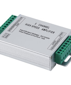 GloboStar® GloboStar® 73395 High Speed LED Amplifier 5 Channels - Ενισχυτής Σήματος Υψηλών Ταχυτήτων LED 5 Καναλιών DC 12-24V RGBW+WW Max 360W Μ10.5 x Π6.3 x Υ2.3cm