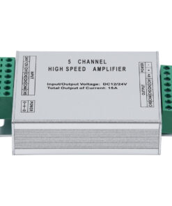 Alternative view of GloboStar® 73395 High Speed LED Amplifier 5 Channels - Ενισχυτής Σήματος Υψηλών Ταχυτήτων LED 5 Καναλιών DC 12-24V RGBW+WW Max 360W Μ10.5 x Π6.3 x Υ2.3cm