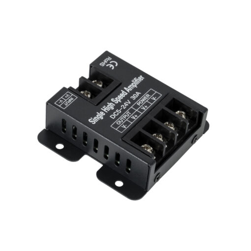 GloboStar® GloboStar® 73396 DC Power & Signal High Speed Amplifier Ενισχυτής Ισχύος & Σήματος Υψηλών Ταχυτήτων 1 Καναλιού DC 5-24V 1 x 30A 360W - Max 30A 360W - IP20 - Single Color - Μ6.3 x Π6.7 x Υ2cm - 2 Χρόνια Εγγύηση