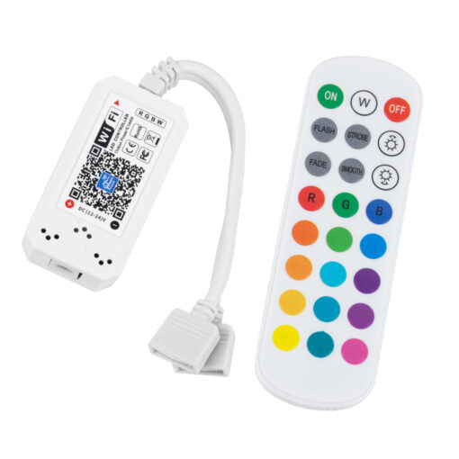 GloboStar® GloboStar® 73404 Ασύρματος Smart Home Wi-Fi LED RGBW Controller με 2 Εξόδους RGBW και Χειριστήριο 2.4Ghz RF DC 12V Max 144W - DC 24V Max 288W
