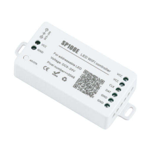 GloboStar® GloboStar® 73409 SP108E Ασύρματος WiFi LED FULL COLOR Magic Digital Pixel Controller iOS/Android για LED Digital Πολύχρωμα και Μονόχρωμα Προϊόντα DC 5-24V 1 x 2048 IC Max