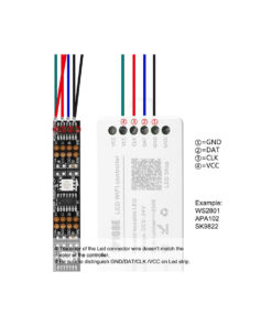 GloboStar® 73409 SP108E Ασύρματος WiFi LED FULL COLOR Magic Digital Pixel Controller iOS/Android για LED Digital Πολύχρωμα και Μονόχρωμα Προϊόντα DC 5-24V 1 x 2048 IC Max 18 73409 8