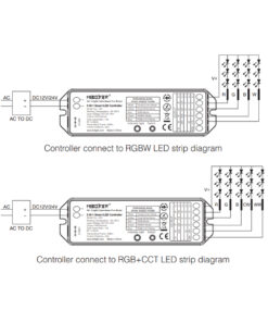 GloboStar® 73422 LS2 Mi-BOXER DC RF 2.4Ghz 5 in 1 Dimmer High Speed Controller / Dimmer 5 Καναλιών DC 12-24V 5 x 3A 72W - Max 15A 360W - IP20 RGBW+WW Μ13 x Π5 x Υ2.5cm - 5 Years Warranty 33 73422 16