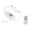 GloboStar® GloboStar® 73431 Ασύρματος Bluetooth LED RGB & Music Controller Sound Activated με Χειριστήριο IR & 2 Εξόδους RGB DC 5-12V Max 100W