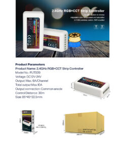 GLOBOSTAR® MiBOXER-FUT039 73433 Δέκτης Dimmer / Controller με 5 x 6A 144W Κανάλια DC 12-24V 10A 240W Max IP20 - RF2.4Ghz Group Zone - Μ8.5 x Π4.5 x Υ2.2cm - 5 Χρόνια Εγγύηση 10 73433 2