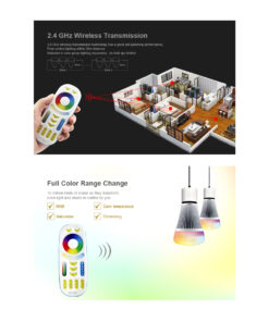 GloboStar® 73434 FUT092 Mi-Light Ασύρματο Χειριστήριο Αφής RF 2.4Ghz 4 Group για όλα τα RGBW+WW Mi-BOXER Controller DC 3V 2 x AAA - IP20 Λευκό - Μ13.7 x Π5.5 x Υ2cm - 5 Years Warranty 12 73434 3