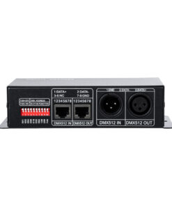 GLOBOSTAR® RGBCONTROLLER 73490 DC DMX Master Dimmer / Controller / Decoder Υψηλής Ταχύτητας με 3 x 8A 192W Κανάλια DC 12-24V 24A 576W Max IP20 - DMX512 & RDM - Μ16 x Π9 x Υ6cm - 2 Χρόνια Εγγύηση 11 73490 5