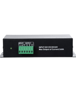 GLOBOSTAR® RGBCONTROLLER 73490 DC DMX Master Dimmer / Controller / Decoder Υψηλής Ταχύτητας με 3 x 8A 192W Κανάλια DC 12-24V 24A 576W Max IP20 - DMX512 & RDM - Μ16 x Π9 x Υ6cm - 2 Χρόνια Εγγύηση 12 73490 6