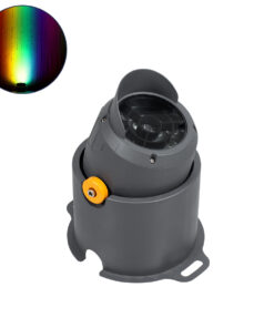 GloboStar® GloboStar® FLOOD-SIMA 90494 Κινούμενος Προβολέας - Σποτ Φωτισμού Wall Washer με Αντιθαμβωτική Γρίλια για Φωτισμό Κτιρίων LED 24W 2040lm 30° DC 24V Αδιάβροχο IP67 Μ14.5 x Π24.2 x Υ22.5cm RGBW DMX512 - Γκρι Ανθρακί - 3 Years Warranty