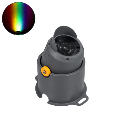 GloboStar® GloboStar® FLOOD-SIMA 90494 Κινούμενος Προβολέας - Σποτ Φωτισμού Wall Washer με Αντιθαμβωτική Γρίλια για Φωτισμό Κτιρίων LED 24W 2040lm 30° DC 24V Αδιάβροχο IP67 Μ14.5 x Π24.2 x Υ22.5cm RGBW DMX512 - Γκρι Ανθρακί - 3 Years Warranty