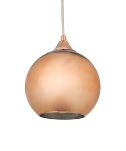 GloboStar® GLOBOSTAR® CANDELA 01309 Μοντέρνο Κρεμαστό Φωτιστικό Οροφής με Ντουί 1 x E27 AC 220-240V IP20 - Χάλκινο - Μ15 x Π15 x Υ13cm