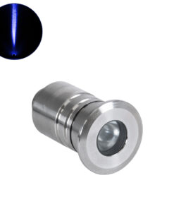 GloboStar® GLOBOSTAR® UNDERWATER-DANI 90413 Υποβρύχιο Χωνευτό Σποτ για Σιντριβάνια/Πισίνες LED 1W 80lm 5° DC 24V Αδιάβροχο IP68 Μπλε Dimmable - Ανοξείδωτο Ατσάλι 304 - Φ3 x Υ5cm - Q2.4cm - 3 Χρόνια Εγγύηση