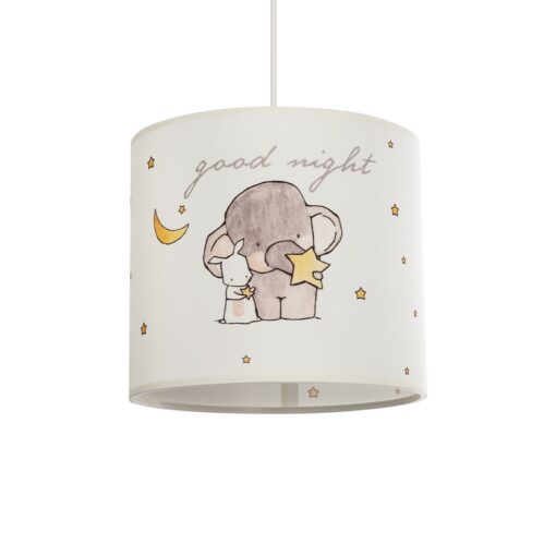 GloboStar® GLOBOSTAR® ELEPHANT 204-0020 Παιδικό Κρεμαστό Φωτιστικό Οροφής με Ντουί 1 x E27 AC 220-240V IP20 - Πολύχρωμο - Μ24 x Π24 x Υ23cm