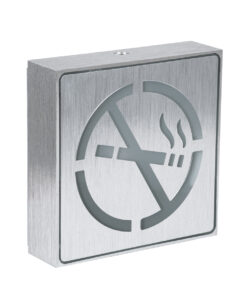 GloboStar® GloboStar® SENSATI 75652 Φωτιστικό Τοίχου Ένδειξης NO SMOKING LED 1W AC 220-240V IP20 - Σώμα Αλουμινίου - Μ11 x Π11 x Υ3cm - Κόκκινο