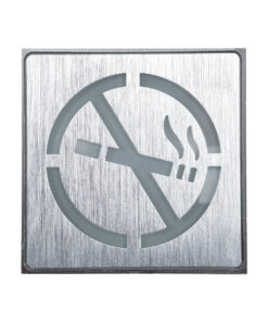 Alternative view of GloboStar® SENSATI 75652 Φωτιστικό Τοίχου Ένδειξης NO SMOKING LED 1W AC 220-240V IP20 - Σώμα Αλουμινίου - Μ11 x Π11 x Υ3cm - Κόκκινο