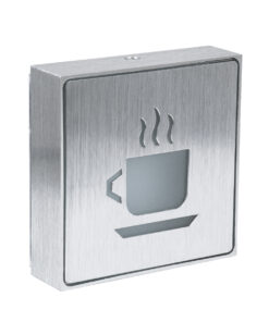 GloboStar® GloboStar® SENSATI 75661 Φωτιστικό Τοίχου Ένδειξης HOT COFFEE LED 1W AC 220-240V IP20 - Σώμα Αλουμινίου - Μ11 x Π11 x Υ3cm - Πορτοκαλί
