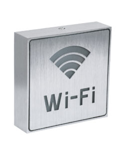 GloboStar® GloboStar® SENSATI 75657 Φωτιστικό Τοίχου Ένδειξης Wi-Fi LED 1W AC 220-240V IP20 - Σώμα Αλουμινίου - Μ11 x Π11 x Υ3cm - Μπλε