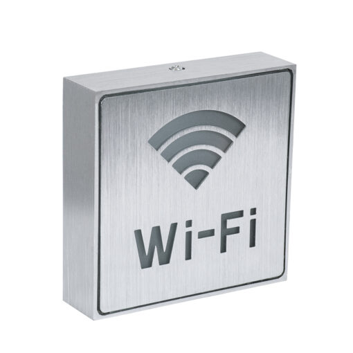 GloboStar® GloboStar® SENSATI 75657 Φωτιστικό Τοίχου Ένδειξης Wi-Fi LED 1W AC 220-240V IP20 - Σώμα Αλουμινίου - Μ11 x Π11 x Υ3cm - Μπλε