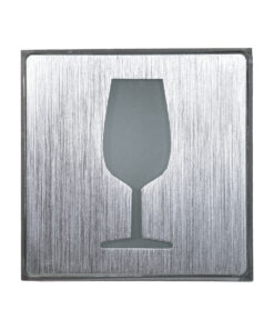 Alternative view of GloboStar® SENSATI 75662 Φωτιστικό Τοίχου Ένδειξης GLASS OF WINE LED 1W AC 220-240V IP20 - Σώμα Αλουμινίου - Μ11 x Π11 x Υ3cm - Πορτοκαλί