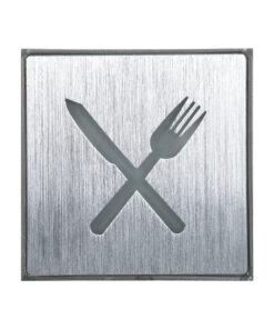 Alternative view of GloboStar® SENSATI 75660 Φωτιστικό Τοίχου Ένδειξης RESTAURANT FORK & KNIFE LED 1W AC 220-240V IP20 - Σώμα Αλουμινίου - Μ11 x Π11 x Υ3cm - Πορτοκαλί