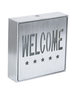 GloboStar® GloboStar® SENSATI 75658 Φωτιστικό Τοίχου Ένδειξης WELCOME 5 STARS LED 1W AC 220-240V IP20 - Σώμα Αλουμινίου - Μ11 x Π11 x Υ3cm - Πράσινο