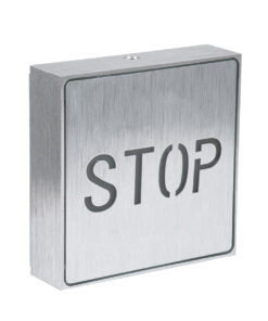 GloboStar® GloboStar® SENSATI 75653 Φωτιστικό Τοίχου Ένδειξης STOP LED 1W AC 220-240V IP20 - Σώμα Αλουμινίου - Μ11 x Π11 x Υ3cm - Κόκκινο