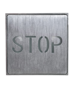 Alternative view of GloboStar® SENSATI 75653 Φωτιστικό Τοίχου Ένδειξης STOP LED 1W AC 220-240V IP20 - Σώμα Αλουμινίου - Μ11 x Π11 x Υ3cm - Κόκκινο