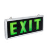 GloboStar® GLOBOSTAR® SENSATI 75663 Διακοσμητικό Φωτιστικό Τοίχου Ένδειξης / Σήμανσης "EXIT" LED 1W 40lm 90° AC 220-240V με Επαναφορτιζόμενη Μπαταρία Li-ion 3.7V 350mAh IP20 Πράσινο - Μαύρο & Πράσινο - Μ35 x Π14 x Υ3.3cm - 2 Χρόνια Εγγύηση