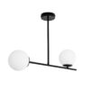 GloboStar® GLOBOSTAR® GLOBUS 201-0118 Μοντέρνο Φωτιστικό Οροφής με Ντουί 2 x E27 AC 220-240V IP20 - Μαύρο & Λευκό - Μ65 x Π15 x Υ23cm