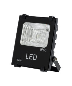 GloboStar® GLOBOSTAR® RGBFLOOD 75600 Προβολέας με IR Ασύρματο Χειριστήριο LED 10W 650lm 120° AC 220-240V Αδιάβροχο IP65 Πολύχρωμο RGB Dimmable - Μαύρο - Μ11 x Π4 x Υ13.5cm - 3 Χρόνια Εγγύηση