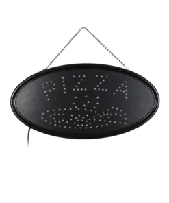 Alternative view of GloboStar® 75685 Φωτιστικό Ταμπέλα LED Οβάλ Σήμανσης PIZZA 3W με Πρίζα AC 230V - Μ48 x Π1.8 x Υ24.5cm