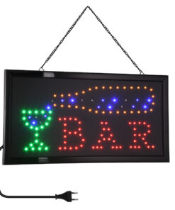 GloboStar® GloboStar® 75689 Φωτιστικό Ταμπέλα LED Σήμανσης BAR με Πρίζα AC 230V Μ48xΠ25xΥ2cm