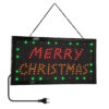 GloboStar® GloboStar® 75695 Φωτιστικό Ταμπέλα LED Σήμανσης MERRY CHRISTMAS με Πρίζα AC 230V Μ48xΠ25xΥ2cm