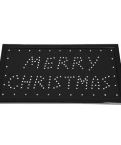 Alternative view of GloboStar® 75695 Φωτιστικό Ταμπέλα LED Σήμανσης MERRY CHRISTMAS με Πρίζα AC 230V Μ48xΠ25xΥ2cm