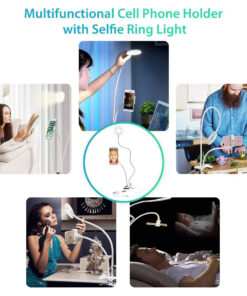 GloboStar® 75808 Professional Digital Ring Light Φ9cm LED SMD 10W 1000lm 180° DC 5V με Καλώδιο Τροφοδοσίας USB - Ενσωματωμένο Χειριστήριο Εναλλαγής Χρωμάτων & 1 Βάση Τηλεφώνου - CCT Θερμό Λευκό 3000K - Φυσικό Λευκό 4500K - Ψυχρό Λευκό 6000K Dimmable Λευκό 10 75808 3