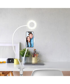 GloboStar® 75808 Professional Digital Ring Light Φ9cm LED SMD 10W 1000lm 180° DC 5V με Καλώδιο Τροφοδοσίας USB - Ενσωματωμένο Χειριστήριο Εναλλαγής Χρωμάτων & 1 Βάση Τηλεφώνου - CCT Θερμό Λευκό 3000K - Φυσικό Λευκό 4500K - Ψυχρό Λευκό 6000K Dimmable Λευκό 11 75808 4